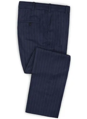 Caccioppoli Dapper Dandy Lerci Navy Blue Wool Pants