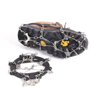 10 Spikes Crampons Ice Snow Non-slip Shoe Cover Outdoor Mountaineering Crampons(Black)