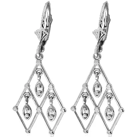 14K Solid Yellow Gold Magic Chandelier Earrings