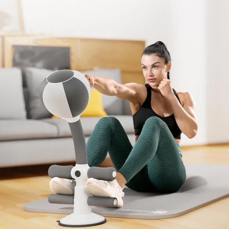 2 In 1 Adjustable Sit-Up Boxing Ball Stand Punching Bag Exercise Equipment(Gray White)