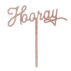 Acrylic Cake Topper - Hooray