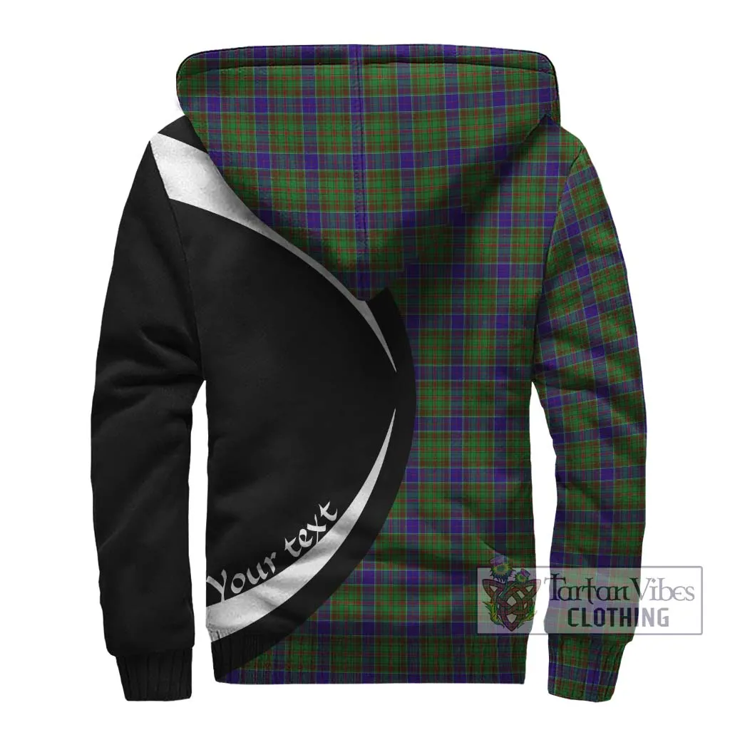 Adam Tartan Sherpa Hoodie with Family Crest Circle Style