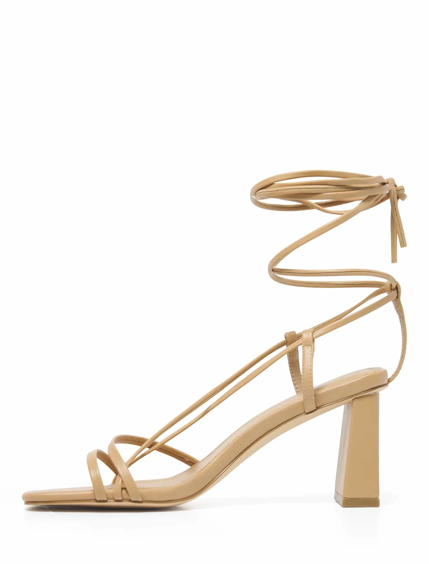 Addison Strappy Ankle Tie Block Heel