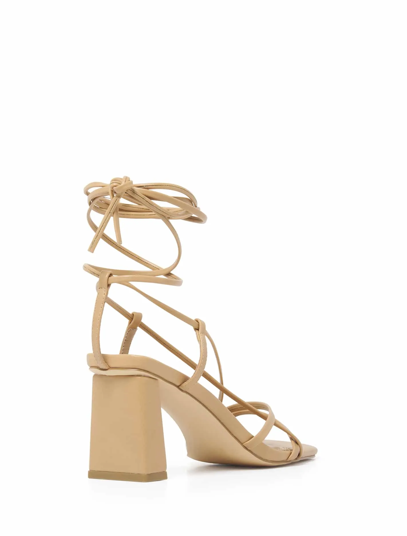 Addison Strappy Ankle Tie Block Heel