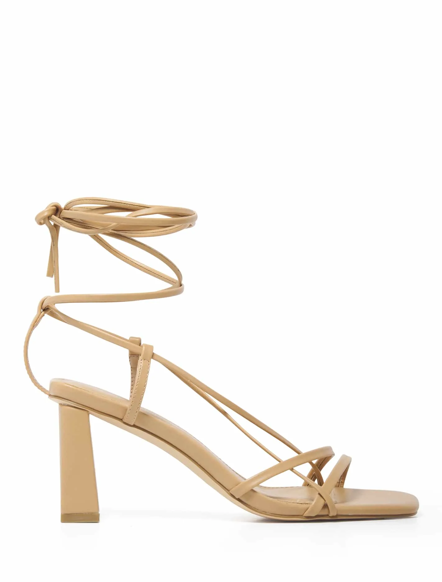 Addison Strappy Ankle Tie Block Heel