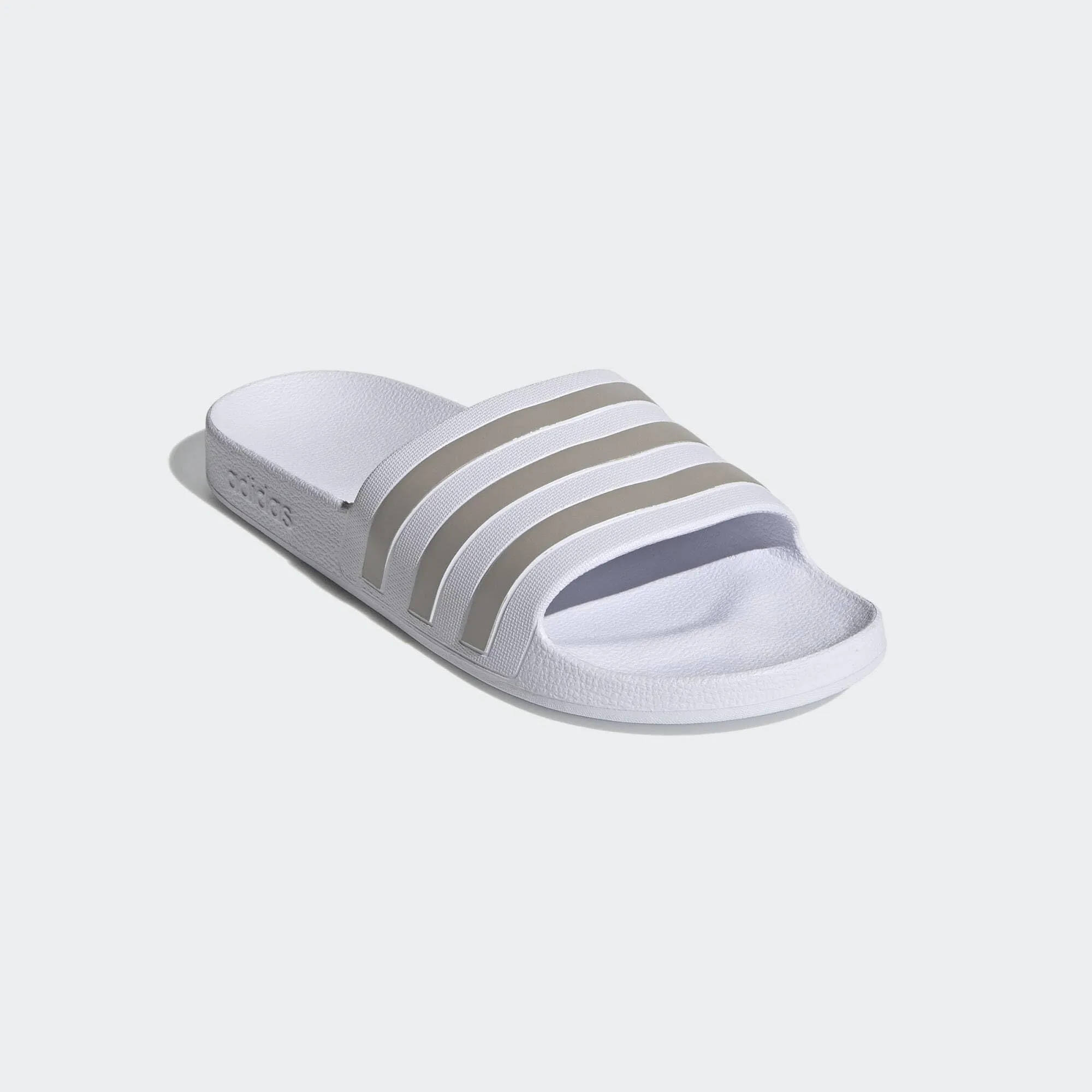 adidas Unisex Slide Sandal White Metalic 12 US Pair of Shoes