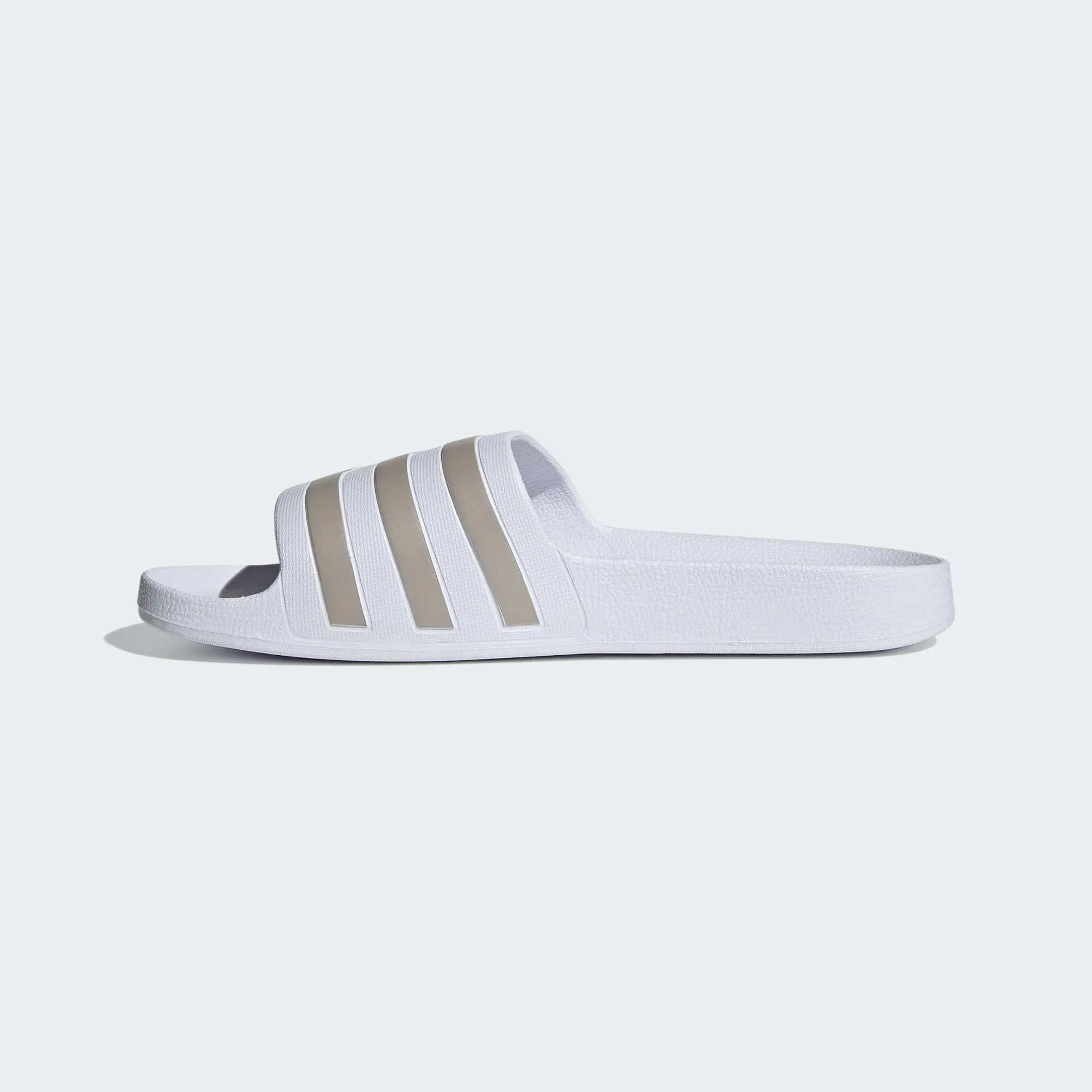 adidas Unisex Slide Sandal White Metalic 12 US Pair of Shoes