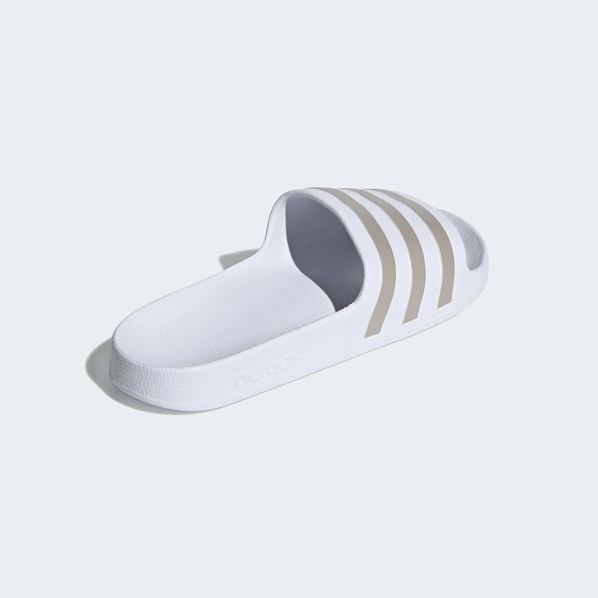 adidas Unisex Slide Sandal White Metalic 12 US Pair of Shoes