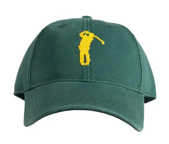 Adult Golf On Tee Green Baseball Hat