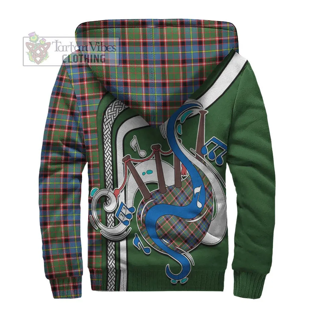 Aikenhead Tartan Sherpa Hoodie with Epic Bagpipe Style