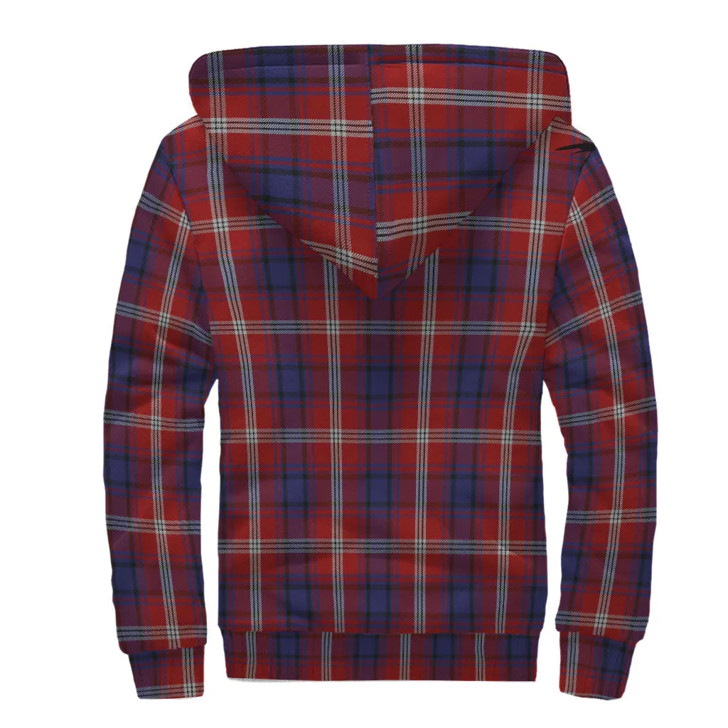 Ainslie Tartan Sherpa Hoodie with Family Crest