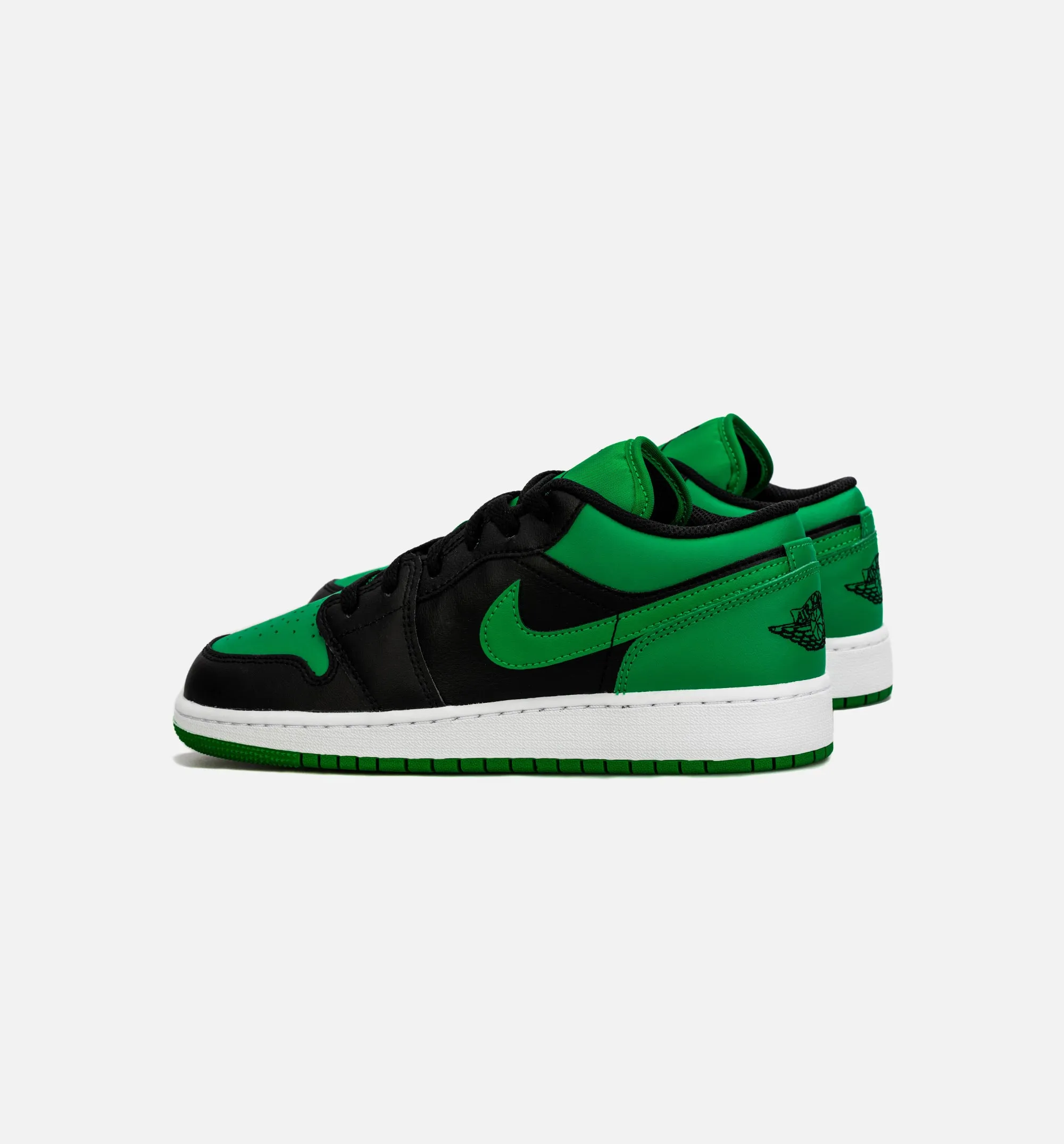 Air Jordan 1 Retro Low Lucky Green Grade School Lifestyle Shoe - Black/Green