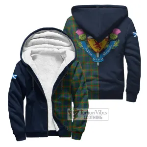 Aiton Tartan Sherpa Hoodie Alba with Scottish Lion Royal Arm Half Style