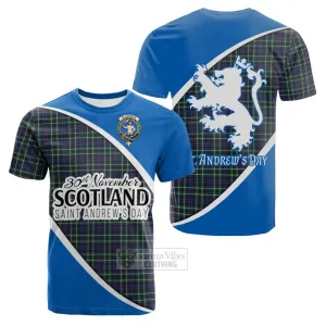 Allardice Family Crest Tartan Cotton T-shirt Celebrate Saint Andrew's Day in Style