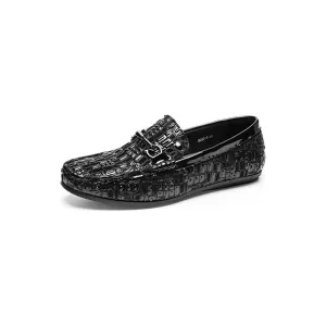 AlliTex Breathable Slip-On Loafers: Classy Alligator Texture