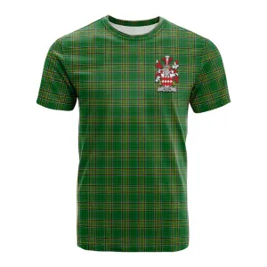 Allyn Irish Clan Tartan Cotton T-shirt with Coat of Arms