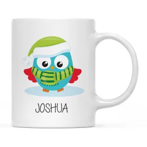 Andaz Press 11oz Personalized Christmas Owl And Gnome Coffee Mug