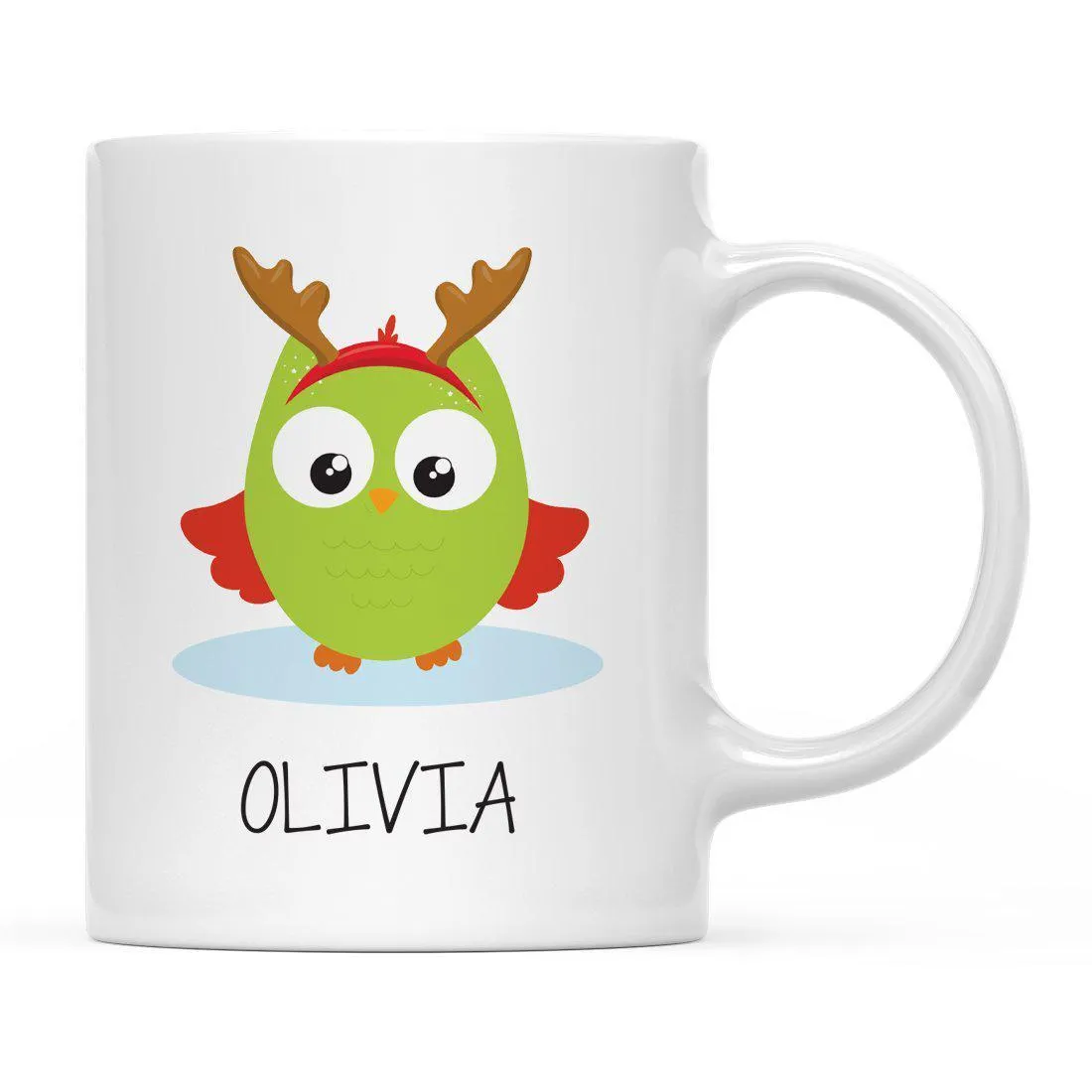 Andaz Press 11oz Personalized Christmas Owl And Gnome Coffee Mug