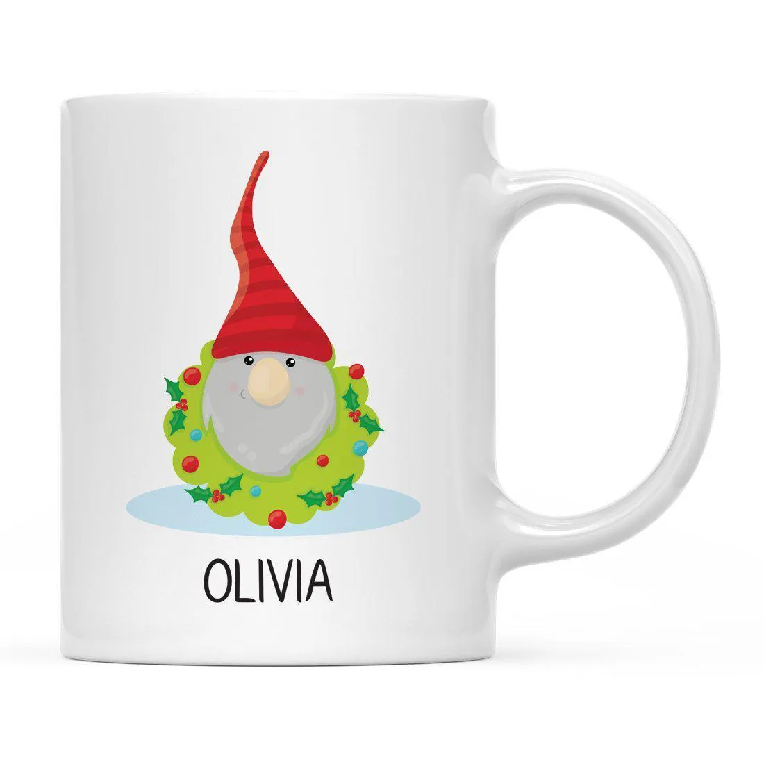 Andaz Press 11oz Personalized Christmas Owl And Gnome Coffee Mug