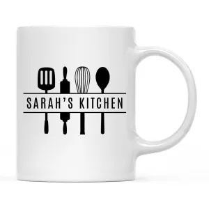 Andaz Press 11oz Personalized Family Kitchen with Utensil Graphics Coffee Mug