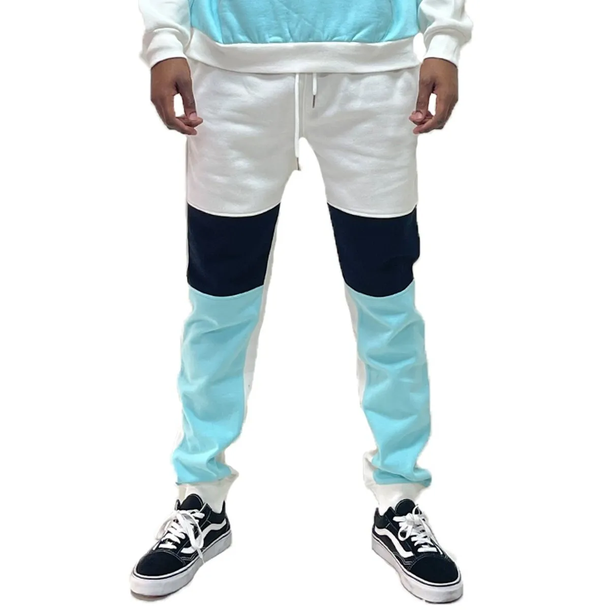 Aqua Color Block Sweats