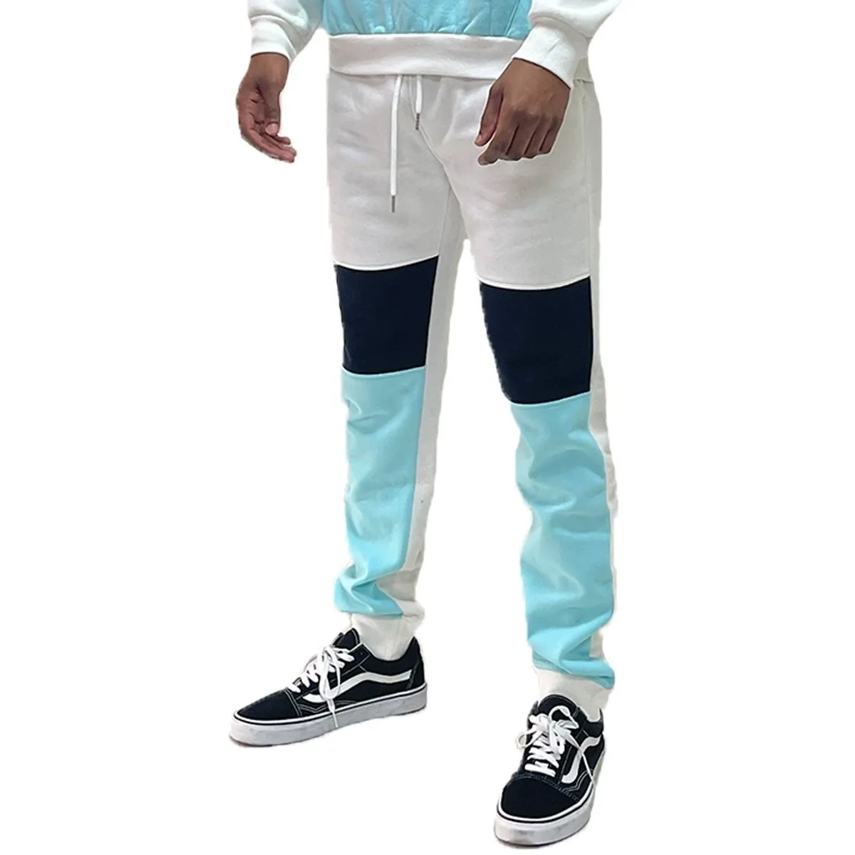 Aqua Color Block Sweats