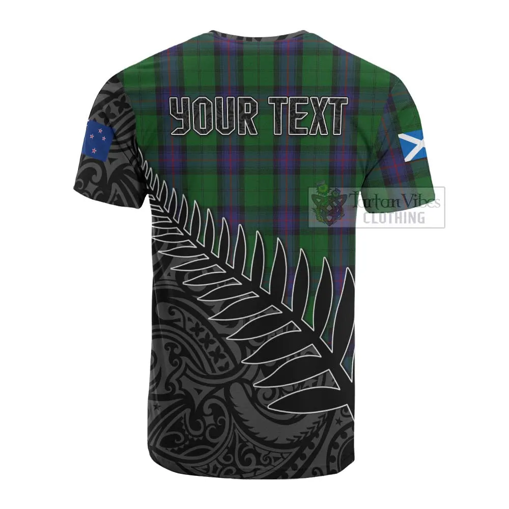 Armstrong Crest Tartan Cotton T-shirt with New Zealand Silver Fern Half Style