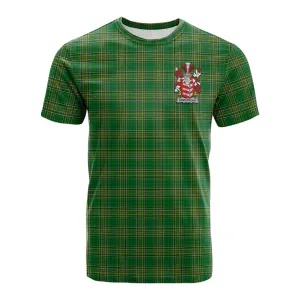 Armstrong Irish Clan Tartan Cotton T-shirt with Coat of Arms