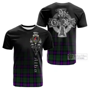 Armstrong Modern Tartan Cotton T-shirt Featuring Alba Gu Brath Family Crest Celtic Inspired