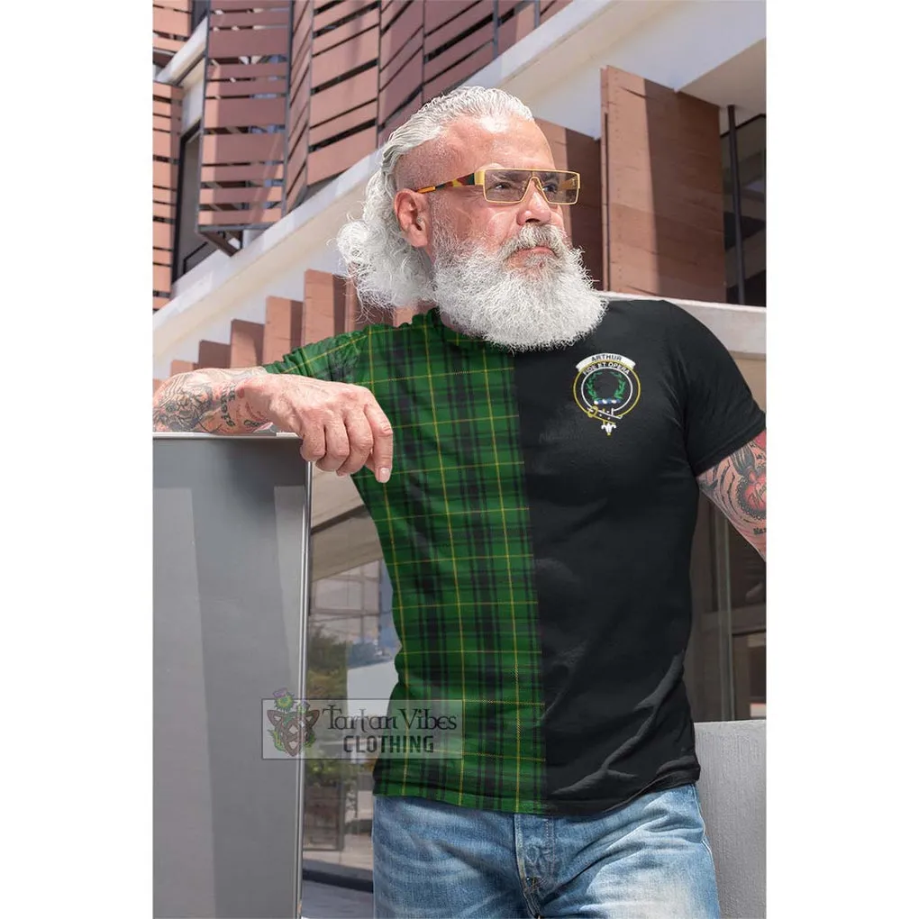 Arthur Tartan Cotton T-shirt with Family Crest and Half Of Me Style