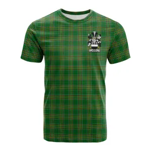 Ashby Irish Clan Tartan Cotton T-shirt with Coat of Arms