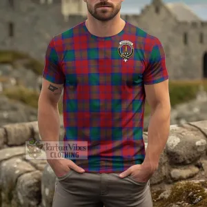 Auchinleck (Affleck) Tartan Cotton T-Shirt with Family Crest