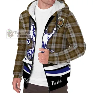 Baillie Dress Tartan Sherpa Hoodie with Alba Gu Brath Regal Lion Emblem