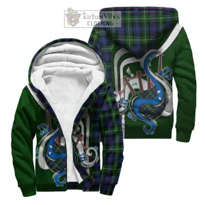 Baillie Tartan Sherpa Hoodie with Epic Bagpipe Style