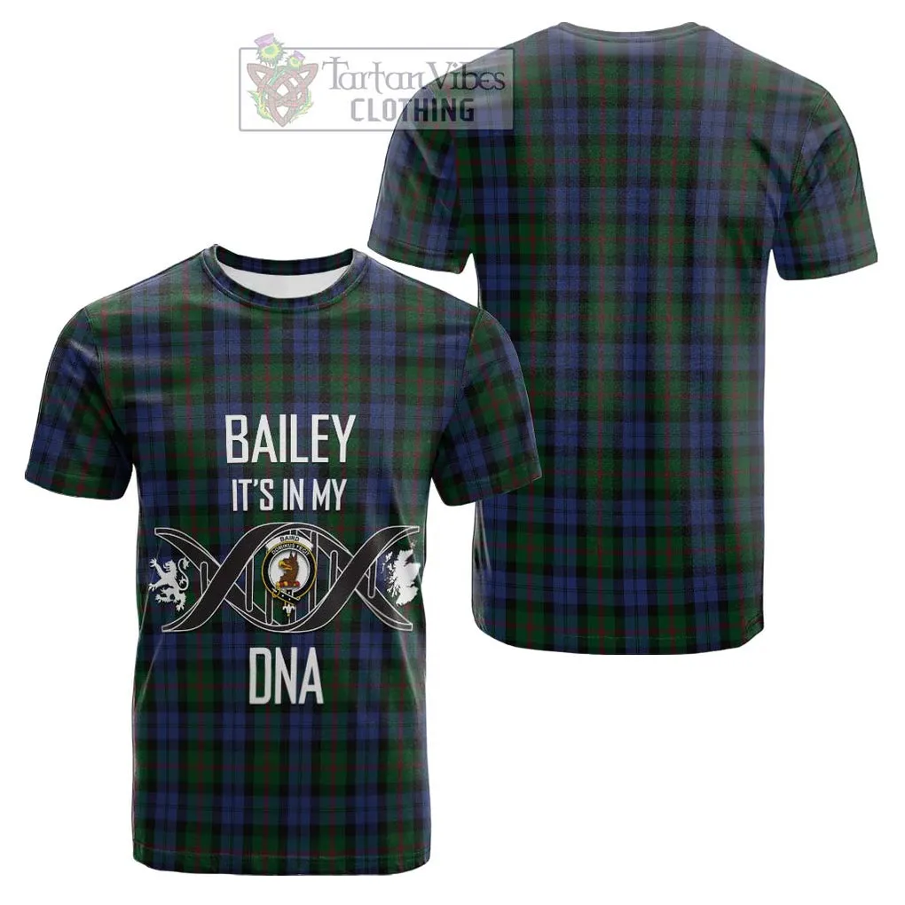 Baird Tartan Cotton T-shirt with Family Crest DNA In Me Style