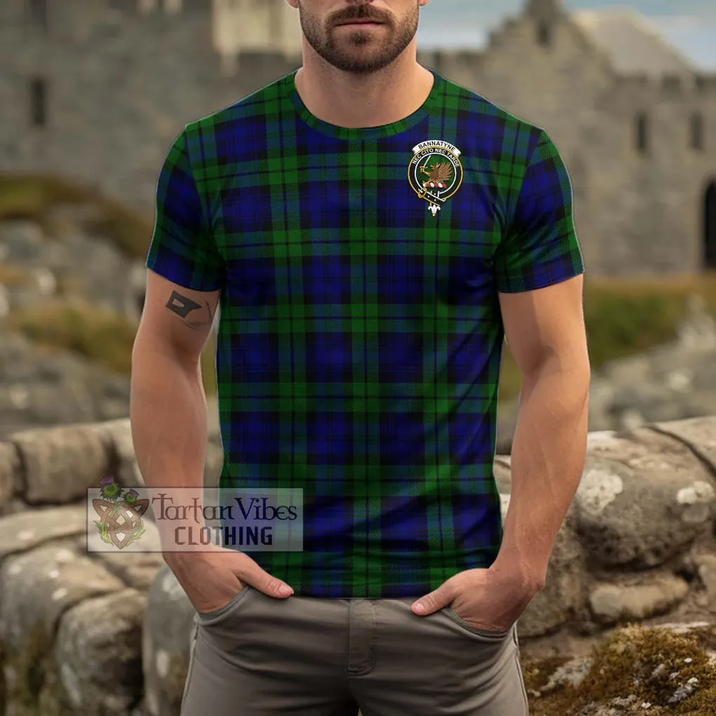 Bannatyne Tartan Cotton T-Shirt with Family Crest