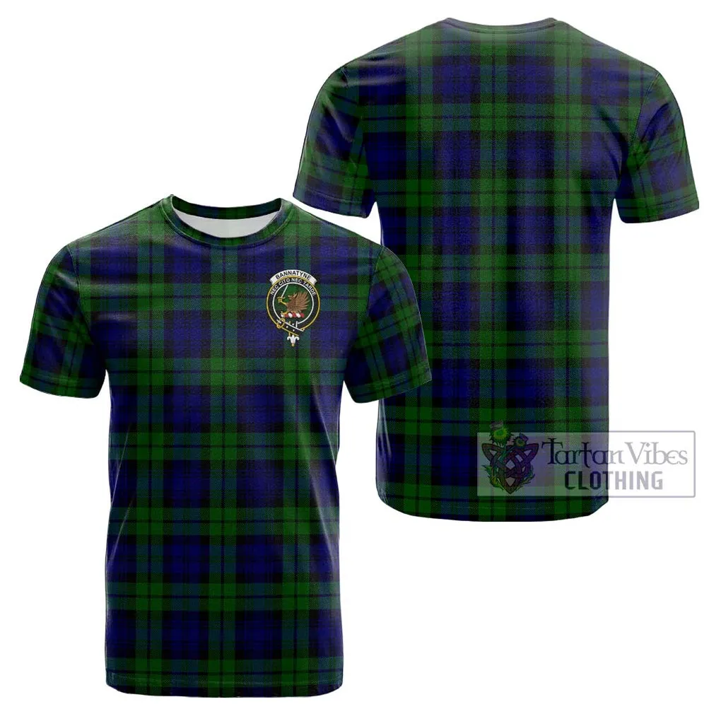 Bannatyne Tartan Cotton T-Shirt with Family Crest