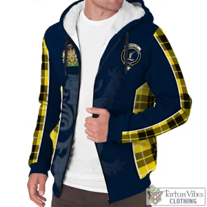 Barclay Dress Modern Tartan Sherpa Hoodie with Family Crest and Lion Rampant Vibes Sport Style