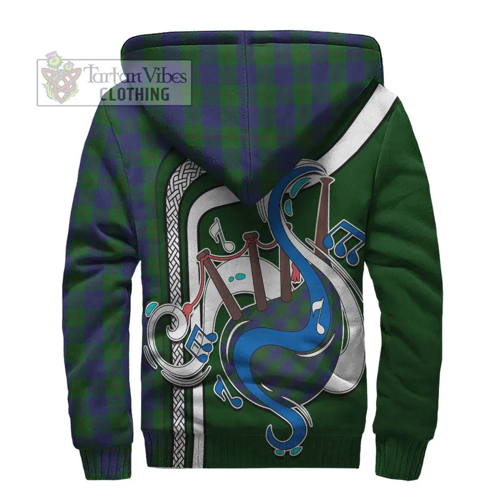 Barclay Tartan Sherpa Hoodie with Epic Bagpipe Style