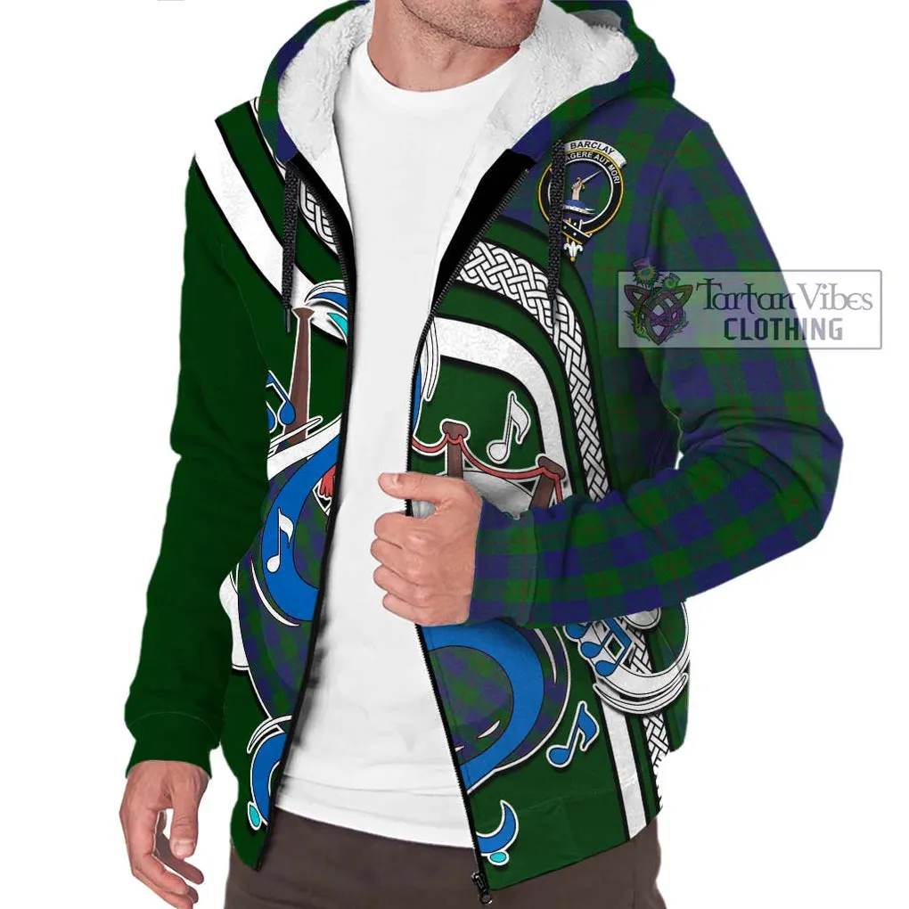 Barclay Tartan Sherpa Hoodie with Epic Bagpipe Style