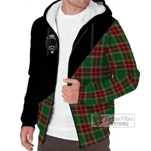 Baxter Tartan Sherpa Hoodie with Family Crest and Military Logo Style