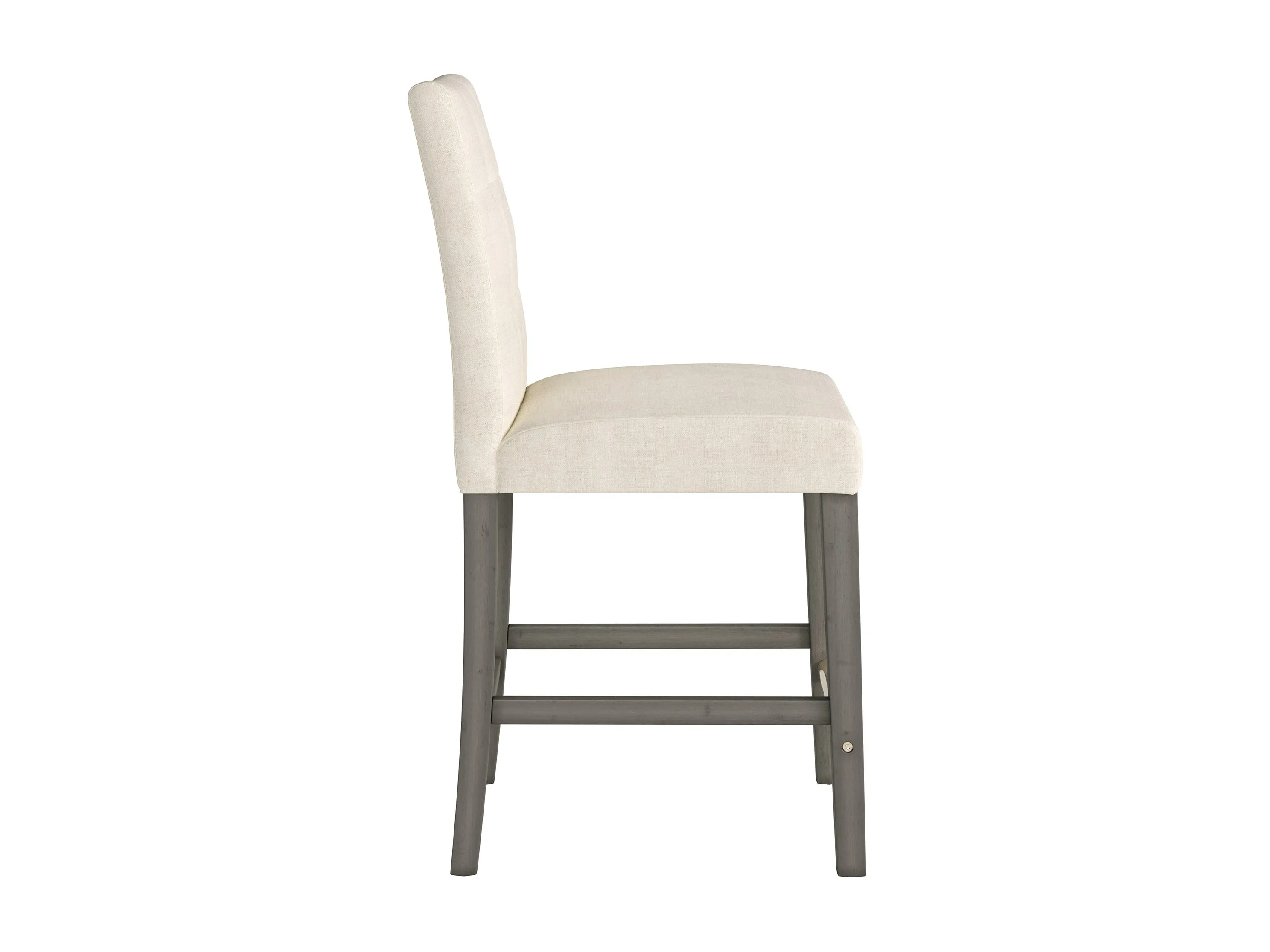 Beige Fabric Counter Height Stool