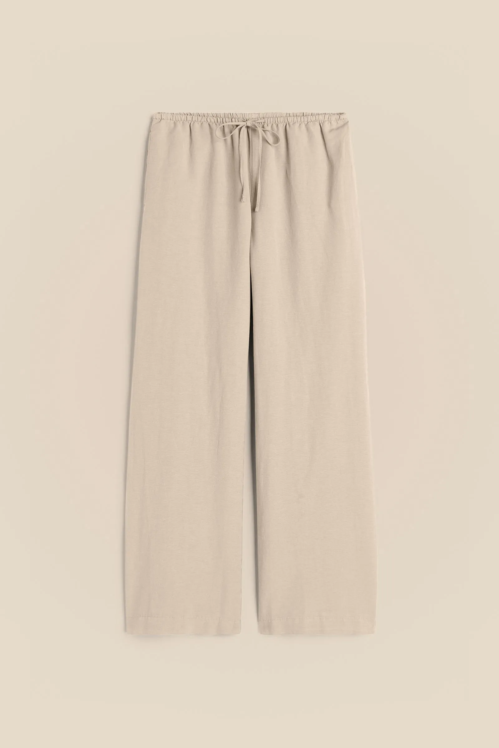 Beige Linen Trousers