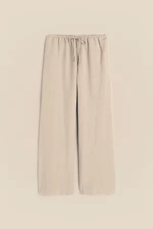 Beige Linen Trousers