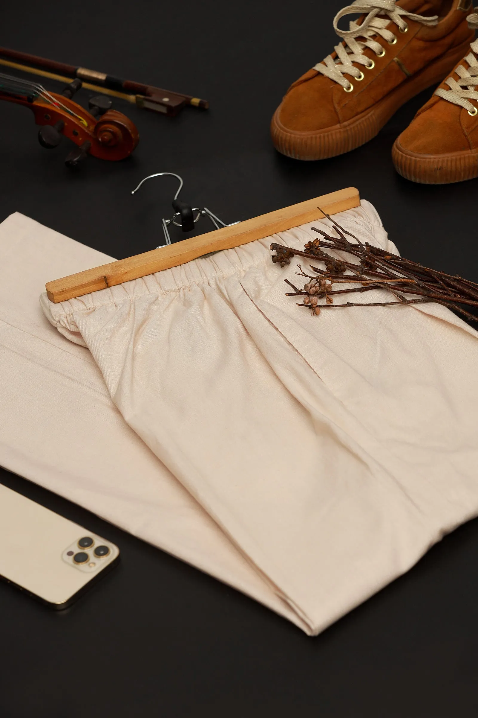 Beige Linen Trousers