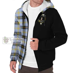 Bell Tartan Sherpa Hoodie with Family Crest and Half Of Me Style