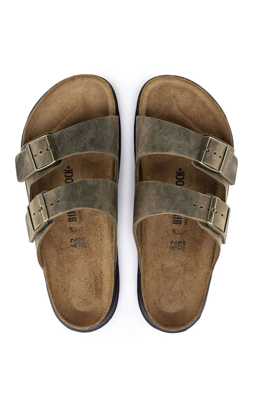 Birkenstock Arizona CT Sandals - Faded Khaki Comfort Edition