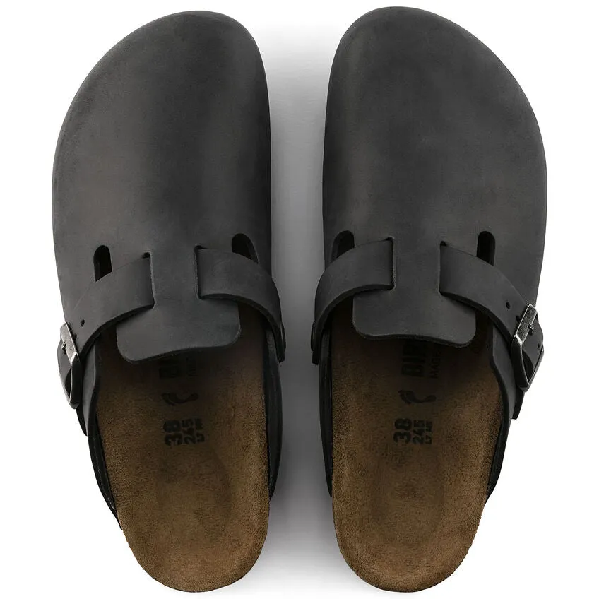 Birkenstock Boston - Black Oiled Leather