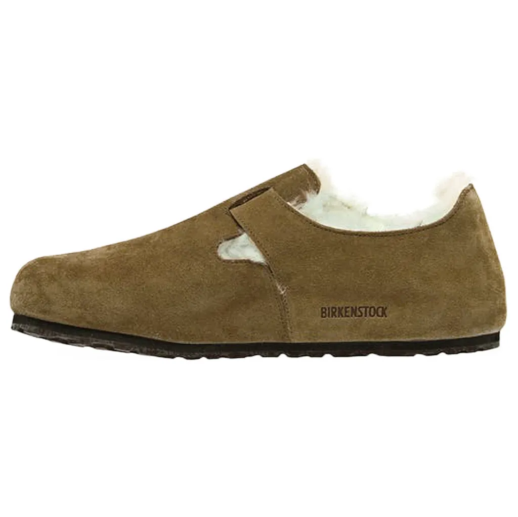 Birkenstock Unisex Shoes London Shearling Casual Buckles Suede Leather - UK 7