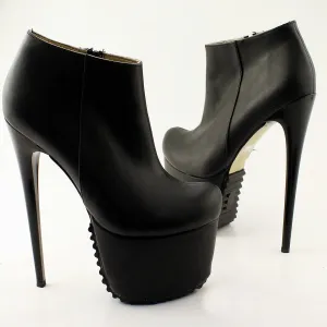 Black Sport Platform Ankle Booties